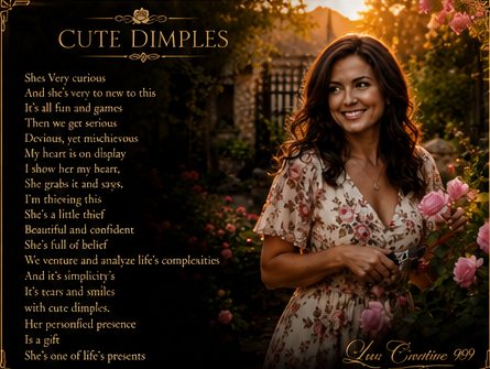 Cute Dimples poetry artwork